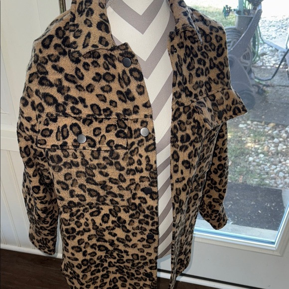 wild fable Jackets & Blazers - Wild Fable Leopard Print Teddy Jacket